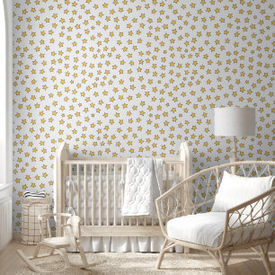 Cute Yellow Stars Pattern - Kids / Nursery Wallpaper
