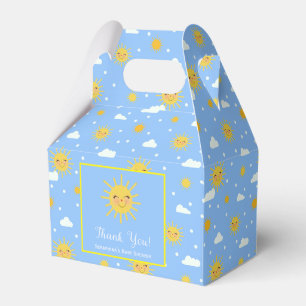 Cute Yellow Sun Blue Sky Baby Shower Favour Box