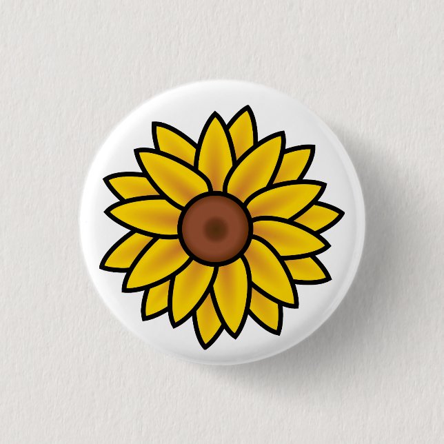 Cute Yellow Sunflower Summer 3 Cm Round Badge (Front)