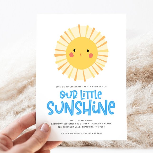 Cute yellow sunshine illustration birthday party (Creator Uploaded)