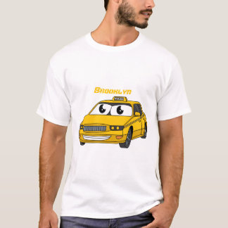 Cute yellow taxi fun cartoon illustration  T-Shirt