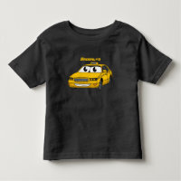 Cute yellow taxi fun cartoon illustration