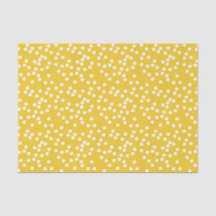 Cute Yellow & White Confetti / Polkadots Tissue Paper