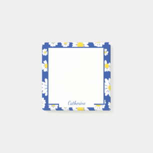Cute Yellow White Daisy Floral Flowers Personalise Post-it Notes