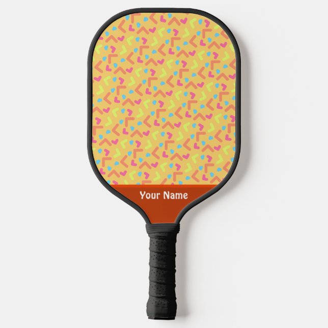 Cute Yellow Workout Pro Pickleball Paddle (Back)