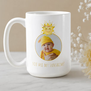 Cute Yellow You Are My Sunshine Baby Photo Coffee Mug