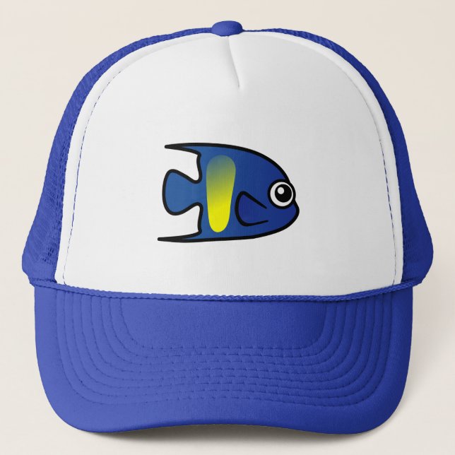 Cute Yellowbar Angelfish Trucker Hat (Front)
