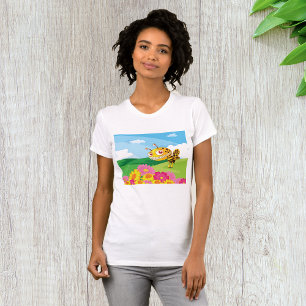  Cute Yet Creepy Monster Bee in a Flower Field  T-Shirt