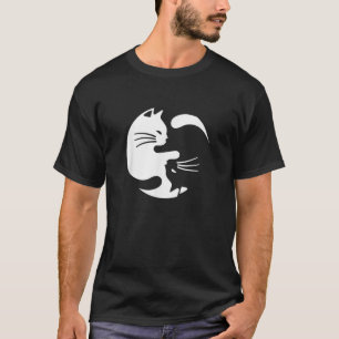 Cute Yin Yang Cats Yoga Peace Lover Cat Lover Grap T-Shirt