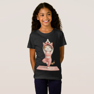 Cute Yoga Cat T-Shirt