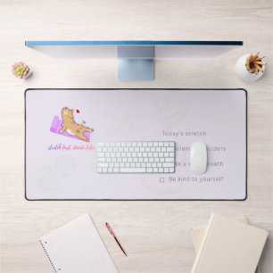 Cute Yoga Dog Desk Mat for Work & Study
