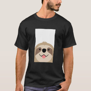 Cute Yoga Fun Happy Sloth Face Jungle Animal T-Shirt