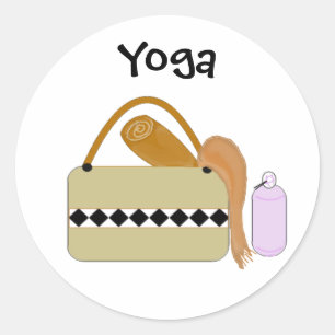 Cute Yoga Gear Classic Round Sticker