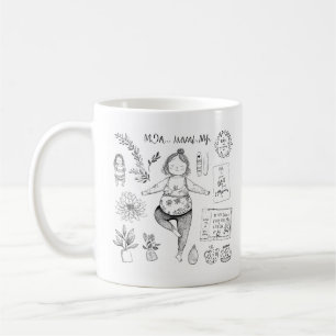 Cute Yoga Mum Colouring Coffee Mug
