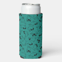 cute yoga pet dog pattern turquoise background