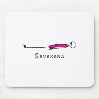 Cute Yoga Stick Figure Mouse Mat
