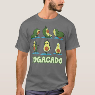 Cute Yogacado Avocado Yoga Asana Poses Meditation T-Shirt