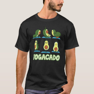 Cute Yogacado Avocado Yoga Asana Poses Meditation  T-Shirt