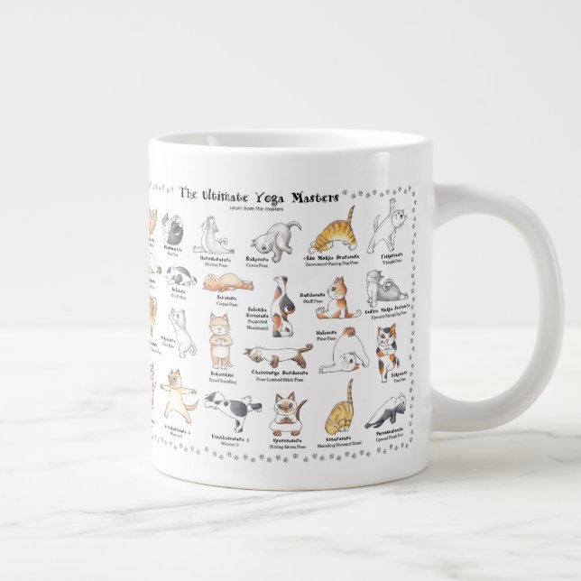 Cute yogi cats jumbo coffee mug (Right)