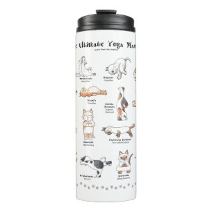 Cute yogi cats thermal water bottle