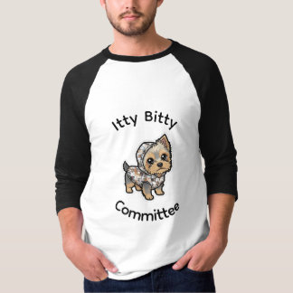 Cute yorkie 3/4 length sleeve T-shirt