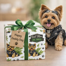 Cute Yorkie Biker Pattern