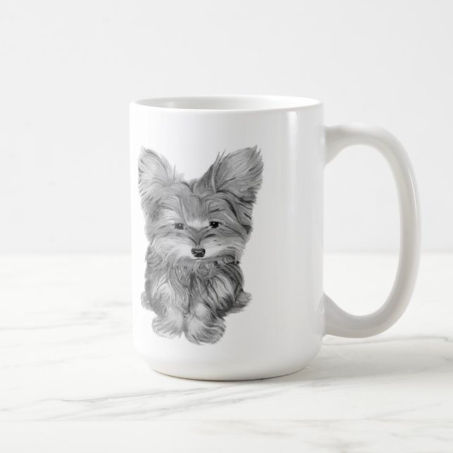 Cute Yorkie Dogs mug (Right)