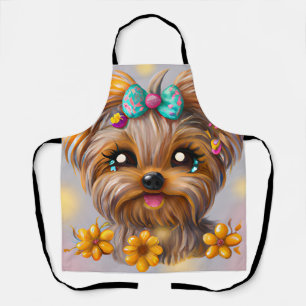 Cute Yorkie Kawaii Puppy Apron