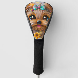 Cute Yorkie Kawaii Puppy Golf Head Cover
