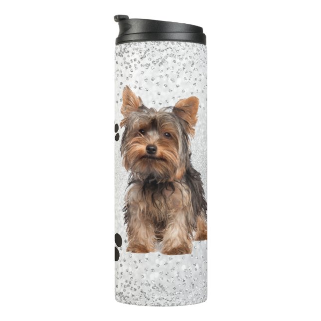 Cute Yorkie Mum Thermal Tumbler (Rotated Right)