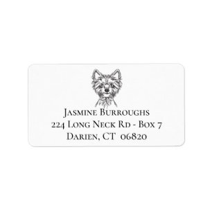 Cute Yorkie Puppy Dog Lover Yorkshire Terrier Label