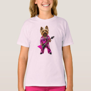 Cute Yorkie Rock Star Kids' T-Shirt