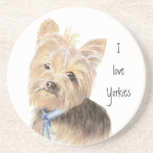 Cute Yorkie, Yorkshire Terrier, Dog, Pet Coaster