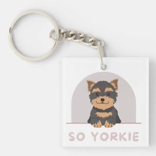 Cute yorkier Yorkshire Terrier Dog Pet Animals Lov Key Ring