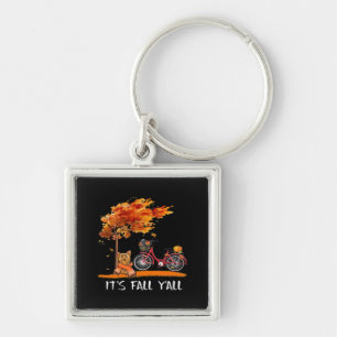 Cute Yorkshire Autumn Kawaii Yorkie It’s Fall Y’al Key Ring