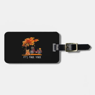 Cute Yorkshire Autumn Kawaii Yorkie It’s Fall Y’al Luggage Tag