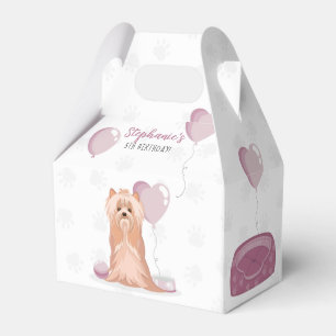Cute Yorkshire Terrier Birthday Favour Box