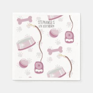 Cute Yorkshire Terrier Birthday Napkins