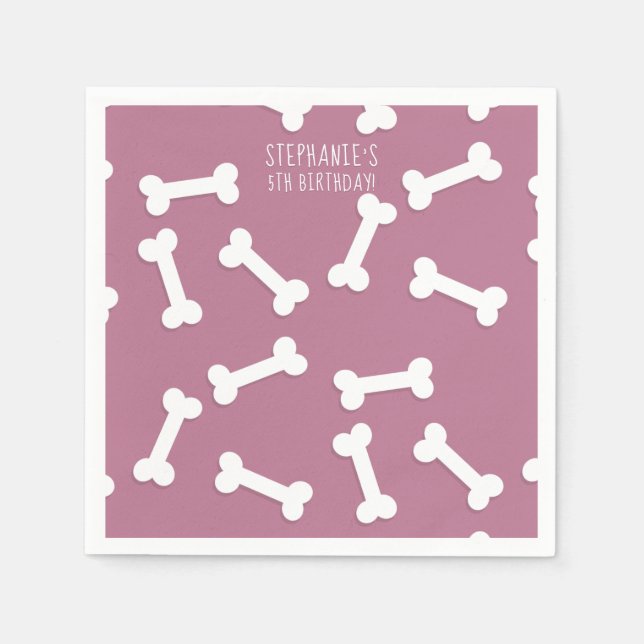 Cute Yorkshire Terrier Birthday Napkins (Front)