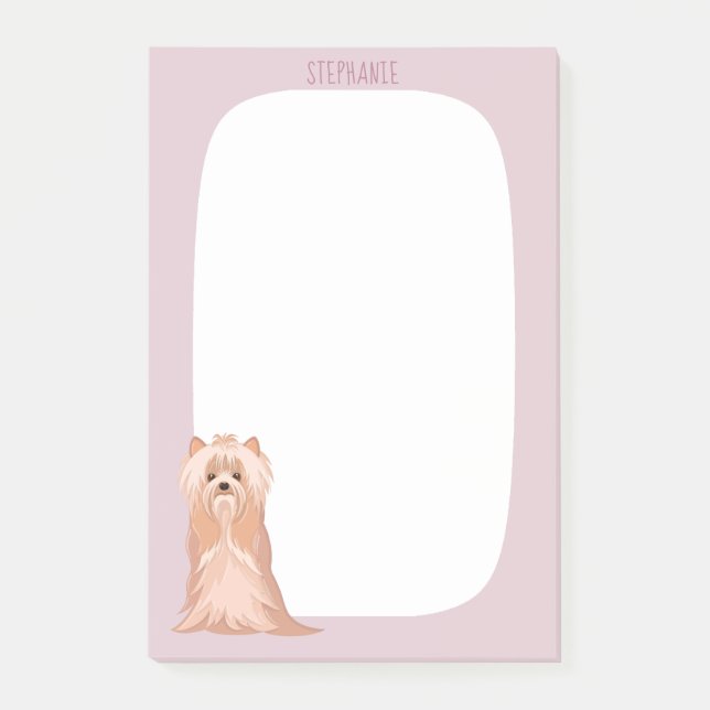 Cute Yorkshire Terrier Birthday Post-it Notes (Front)