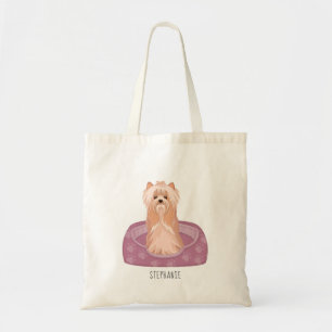Cute Yorkshire Terrier Birthday Tote Bag