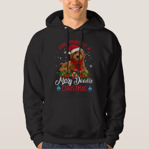 Cute Yorkshire Terrier Dog Merry Doodle Christmas Hoodie