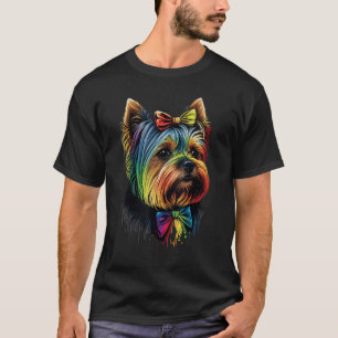 Cute Yorkshire Terrier Dog on Yorkshire Terrier Lo T-Shirt