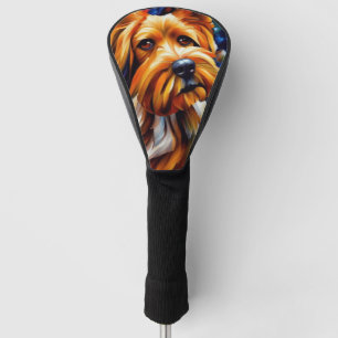 Cute Yorkshire Terrier Dog Painting Golf Head Cover
