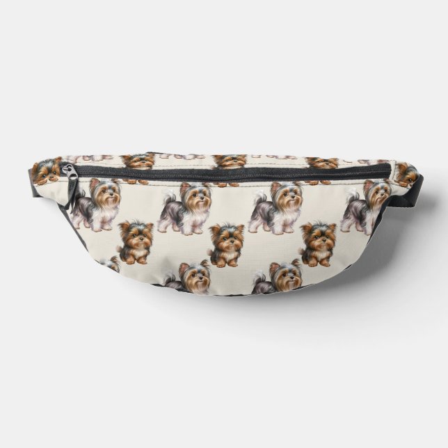 Cute Yorkshire Terrier Dog Pattern Bum Bags (Lay Down)
