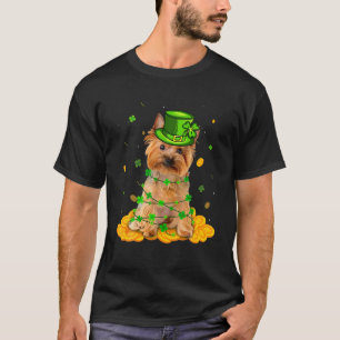 Cute Yorkshire Terrier Dog St Patricks Day Irish S T-Shirt
