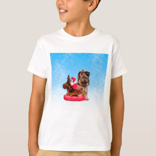 Cute Yorkshire Terrier Merry Christmas T-Shirt