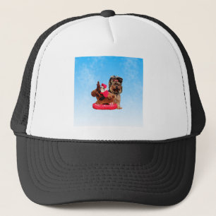Cute Yorkshire Terrier Merry Christmas Trucker Hat