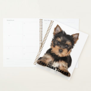 Cute Yorkshire Terrier Puppy Calendar Planner