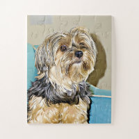 Cute Yorkshire Terrier Puppy Dog Digital art